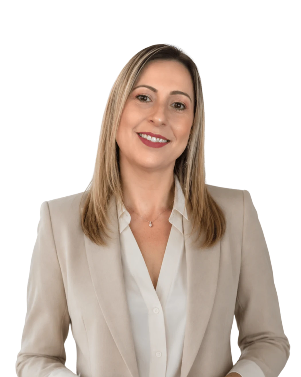 Rosemeire Hespanholeto em retrato profissional com blazer claro